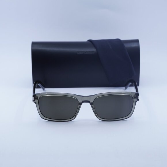 Saint Laurent SL662 003 Rectangle Sunglasses - Brown\Grey - Picture 2 of 9